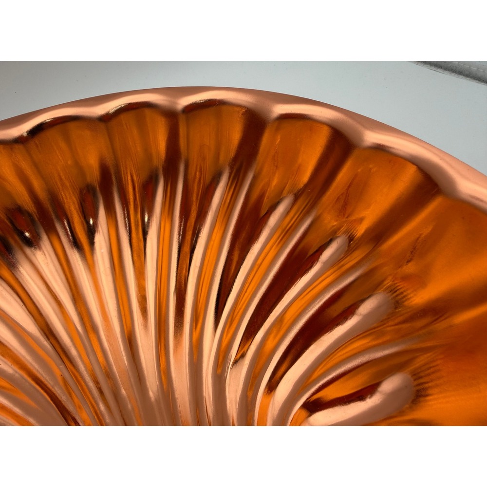 Vintage Wear-Ever Copper Aluminum Scalloped Seashell Jello Cake Mold 6 Cup 2980